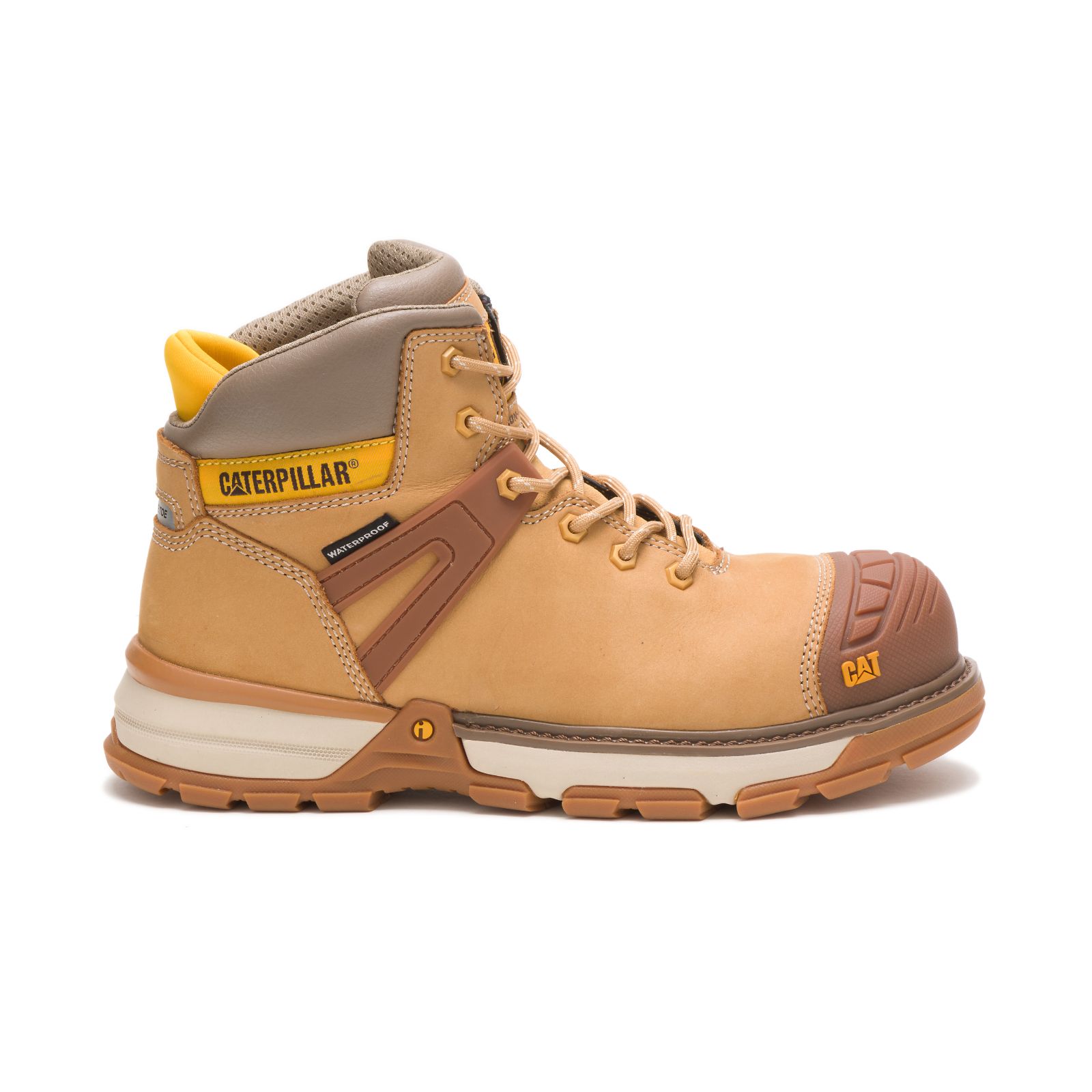 Caterpillar Excavator Superlite Waterproof Nano Toe - Mens Work Boots - Orange - NZ (432LVGWQN)